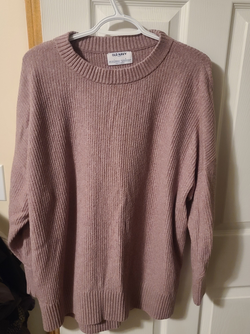 Old Navy Women's Mauve Scoopneck Ribbed Sweater